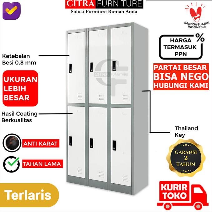 

Lemari Loker Besi 6 Pintu|Locker Kantor Dokumen File Arsip