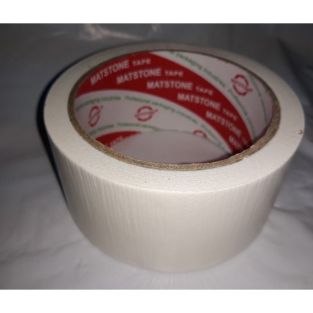 

GVNN5536ꕤ Lakban kain putih 2 inch x 11 meter / cloth tape 48mm x 11 meter matstone ㊑