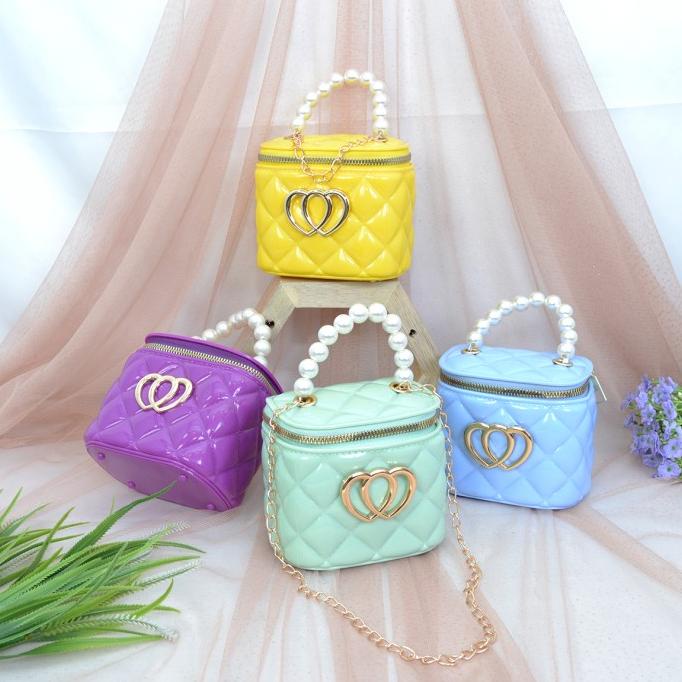 TAS IMPORT JELLY GLOSSY RANTAI MUTIARA A8074-1/ 9079