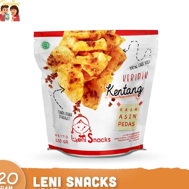 

[KODE PRODUK RPVYG9536] Leni Snacks - Keripik Kentang rasa Asin Pedas