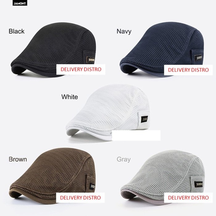 Topi Newsboy Kodok Jamont Plain Flat Cap Pet Hat Pelukis Patino