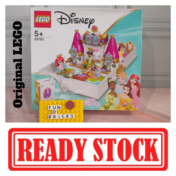 Terlaris Lego 43193 Disney Princess Ariel Belle Cinderella Tiana Story Book