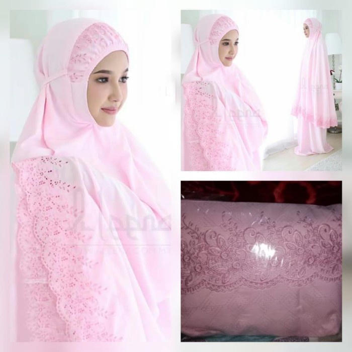 Mukena Grosir Dewasa Jumbo Sakita Pasteleena - Baby Pink