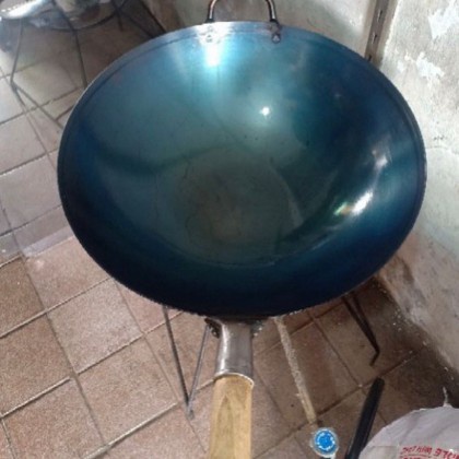 Terlaris Kuali Baja 45Cm Wajan/Wok Nasi Goreng/Wok Baja Seasoning