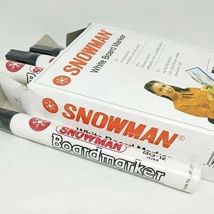 

SPIDOL SNOWMAN WHITEBOARD BG-12 (LUSINAN) HITAM gbz