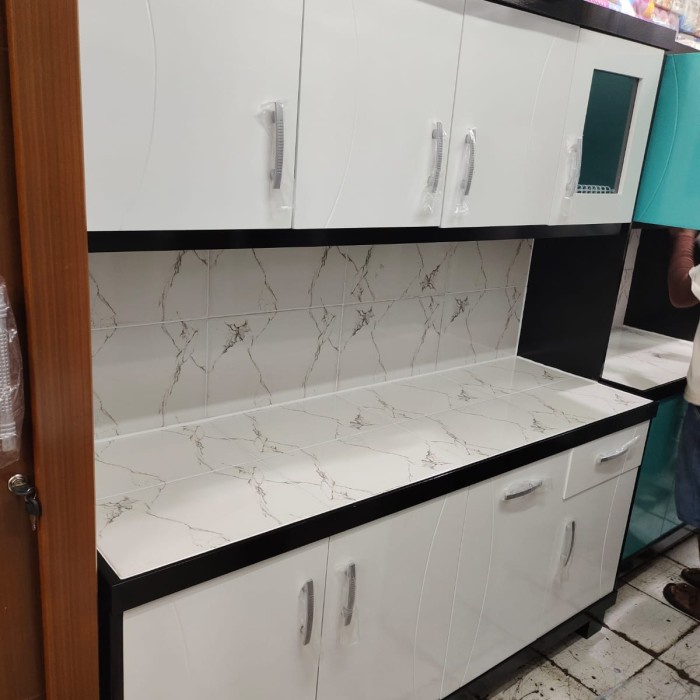 Terlaris Lemari Sayur / Lemari Dapur / Rak Piring Kayu 4 Pintu Duco Tebal