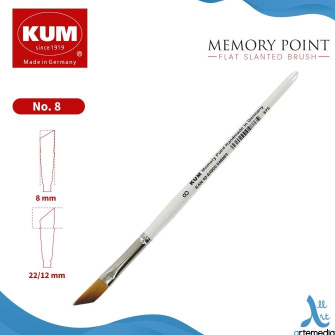 

Kuas Lukis KUM Memory Point Flat Slanted Synthetic Brush Short Handle