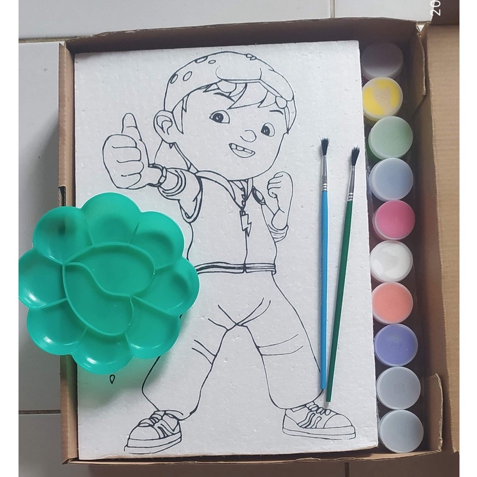 

[KODE PRODUK Y0GGB6788] Painting Kit Paket Melukis Anak Styrofoam