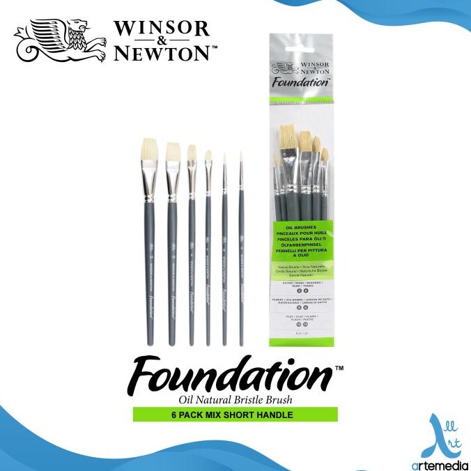 

Kuas Lukis Winsor & Newton Foundation Set 6 Mix Bristle Brush SH