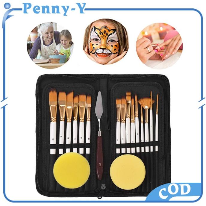 

18PCS Alat Lukis Kuas Cat Air Minyak/Kuas Alat Lukis Set/Art Brush Set