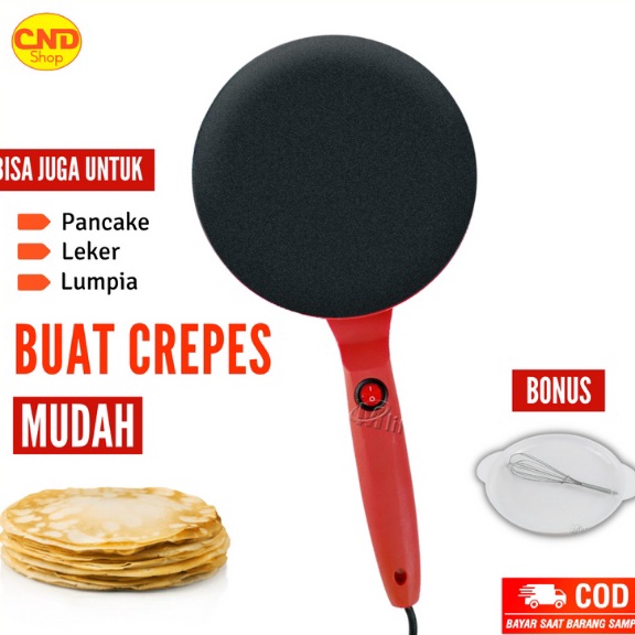 Murah Banget Pancake Crape Maker Teflon Alat Cetakan Pembuat Kulit Lumpia Risol Risoles Listrik