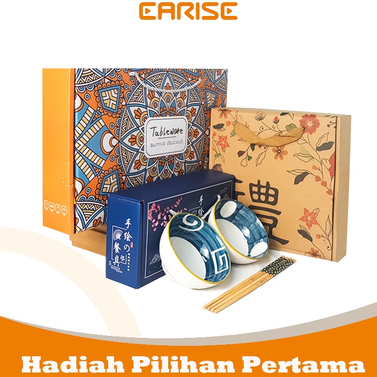 BOOMING|| Earise Japanese Bowl Set Mangkok set premium peralatan makan kotak hadiah Kado pernikahan 
