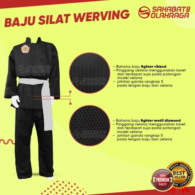 Baju Silat Werving Fighter Ribbed / Seragam Silat Werving