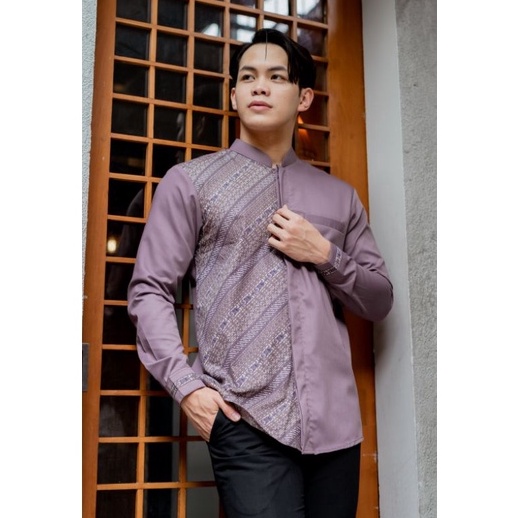 Viral Kemeja Batik Pria NUC.ID Zaki 02 (Dusty Purple)