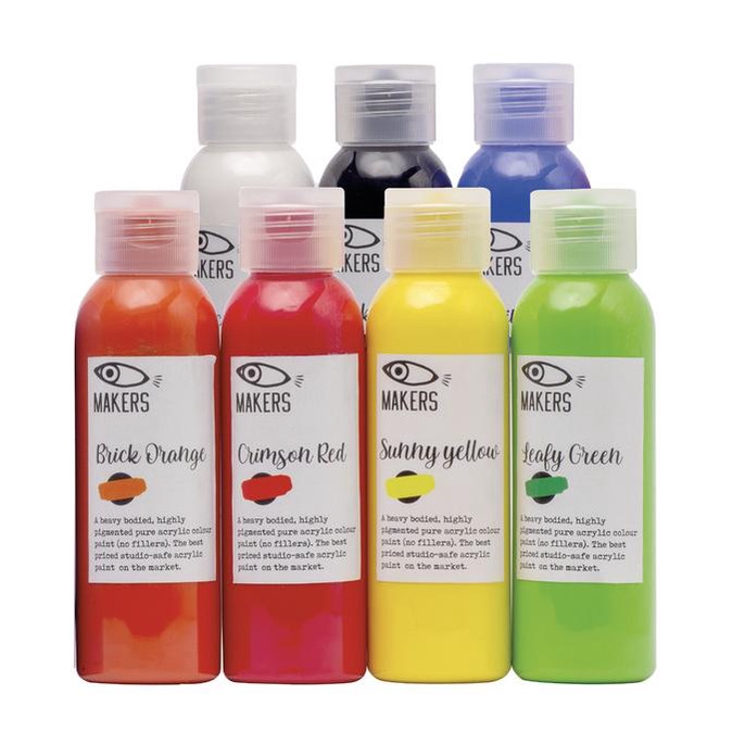 

Acrylic Paint Set of 7 100 ml by MAKERS