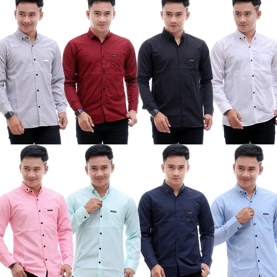 HARGA GROSIR Kemeja Pria Lengan Panjang - Kemeja Pria Polos Distro - Kemeja Pria -Kemeja Pria Distro