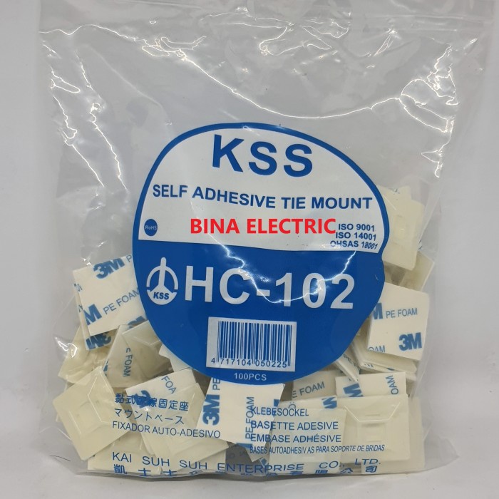 

KSS Tie Mount HC-102 / KSS Self Adhesive Tie Mount HC102 / Tie Mount