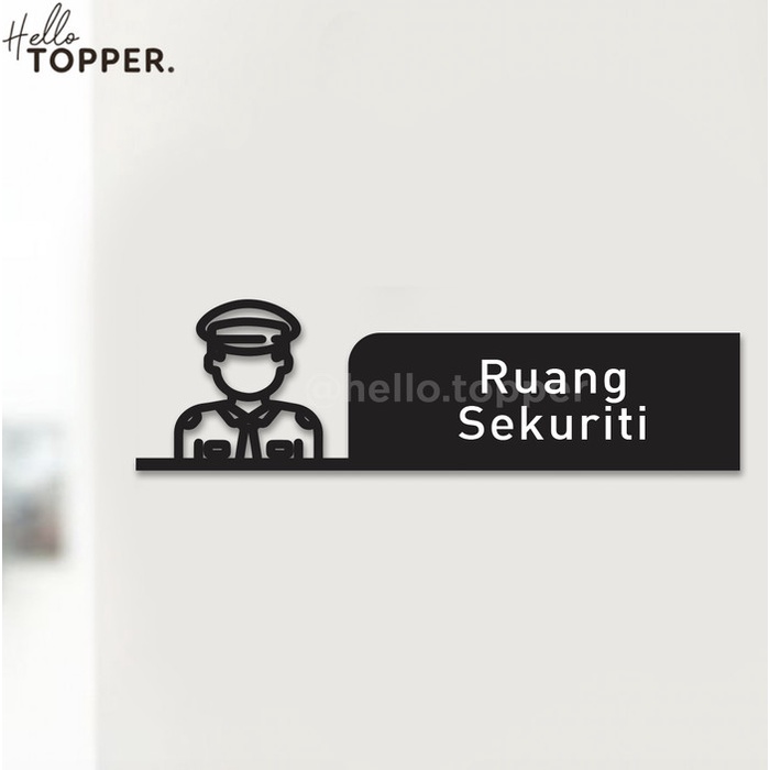 

Terlaris Rak Sign Akrilik Ruang Sekuriti Hollow Uv Print Sign Board