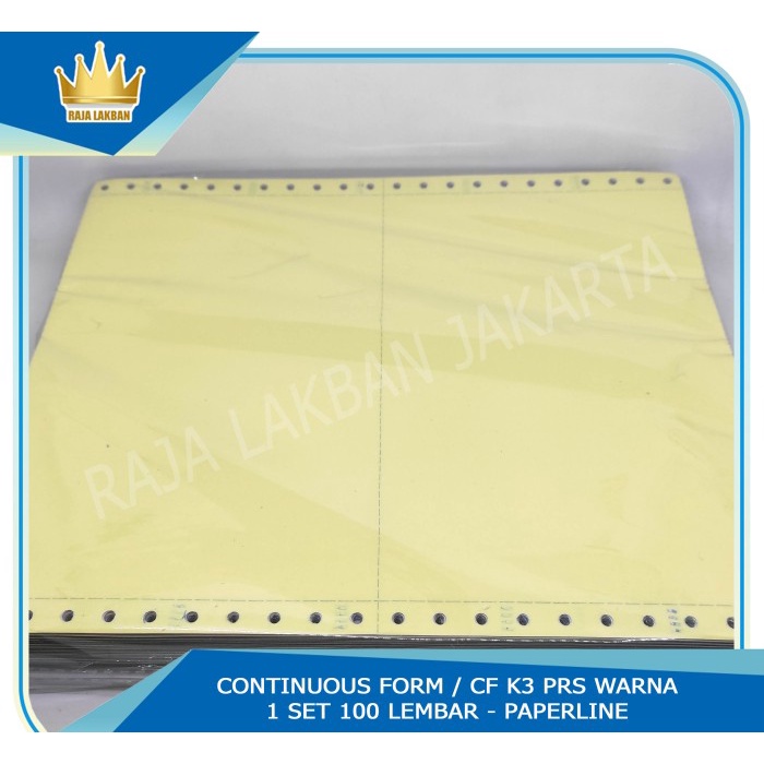 

Best Seller Kertas Continous Form 3 Ply 9.5"X11" K3 W Prs Merek Paperline