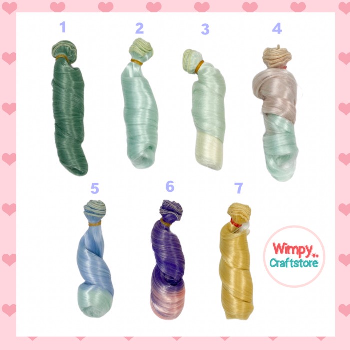 Terlaris Wig Doll Wig Rambut Palsu Rambut Boneka Bjd Blythe Rambut Sintetis Figure