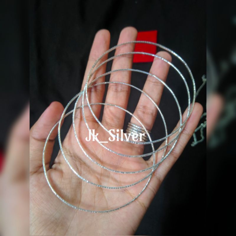 Gelang Keroncongan 5pcs (perak murni)