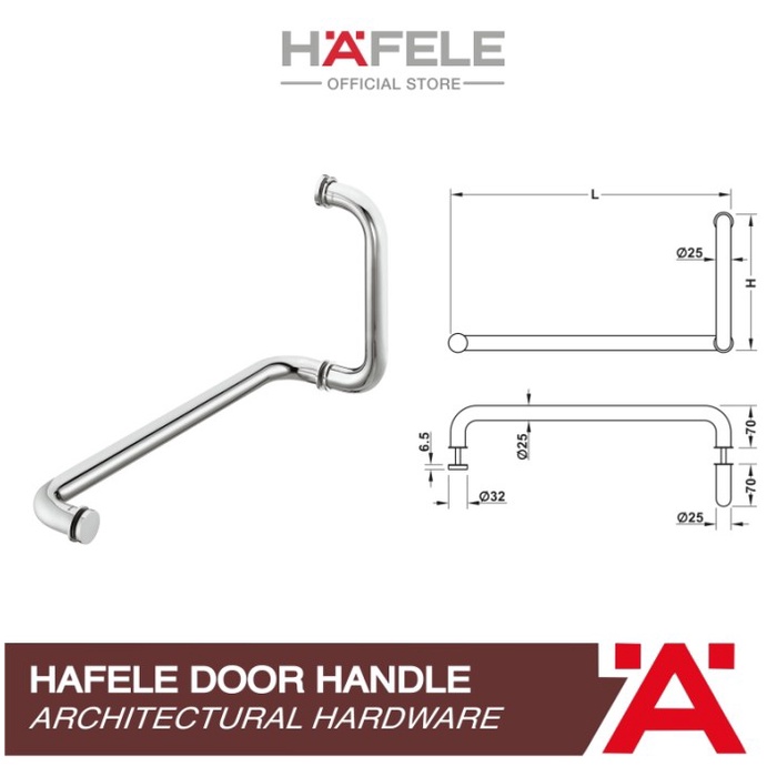 DISKON SPESIAL HAFELE SHOWER DOOR HANDLE - GANTUNGAN HANDUK PINTU KACA KAMAR MANDI TERMURAH