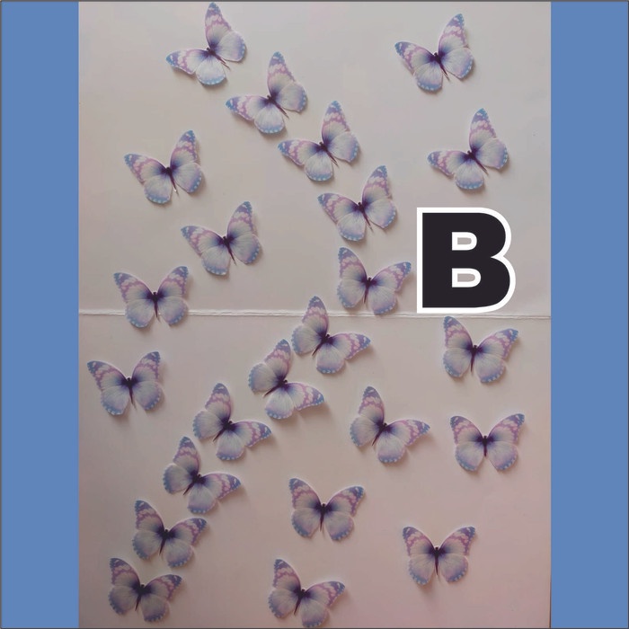 

Terlaris Kupu Kupu Butterfly Edible Wafer Kertas Bisa Dimakan Isi 20 Buah