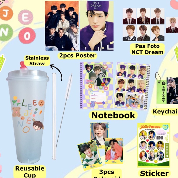 ❁Terlaris➠ TJRPL (BISA COD) Fankit NCT Dream Jaemin Jeno Mark Hacehan Renjun jisung Chenle Reusable 