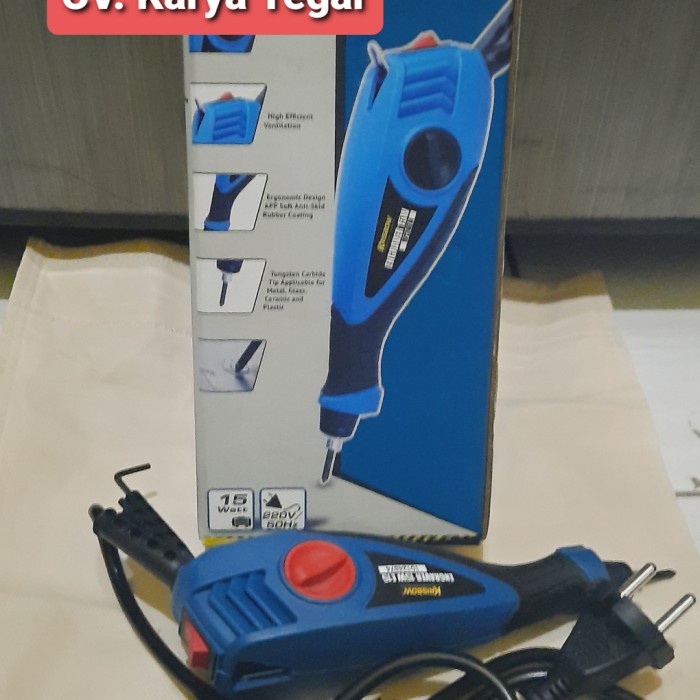 

Terlaris Krisbow Engraver Alat Grafir Ukir Besi Almunium Kaca 15 Watt E15