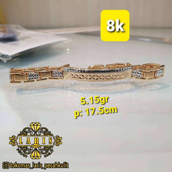

Terlaris Gelang Model Rolex Plat Ukir Kombinasi