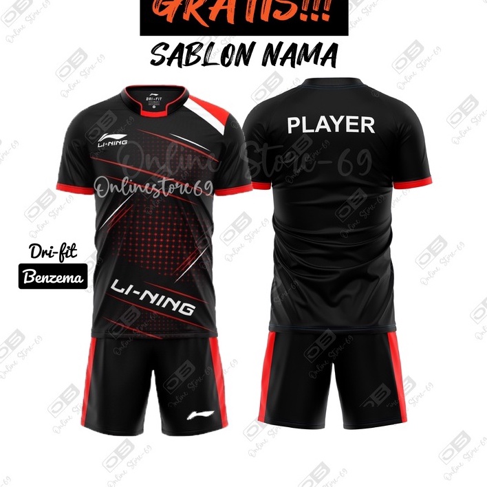 Discount Today RIQUEST NAMA Baju stelan badminton lining , Baju bulutangkis pria wanita terbaru ?