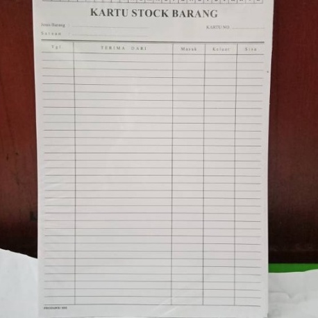 

[KODE PRODUK RYTSQ5149] kartu stok barang / Stock Card Kecil ( Isi 100 Lembar )