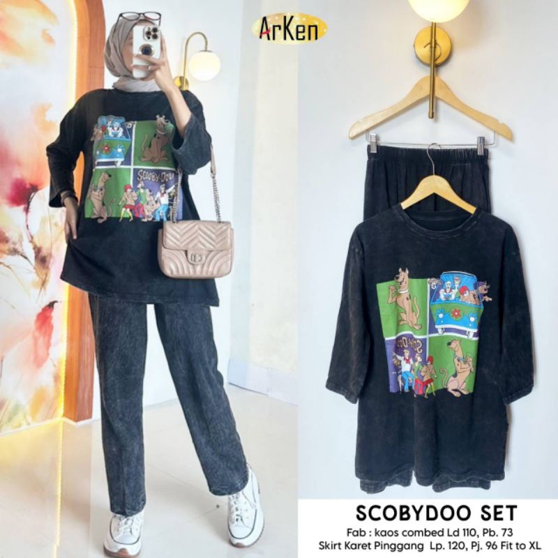 setelan wanita scobydoo by arken