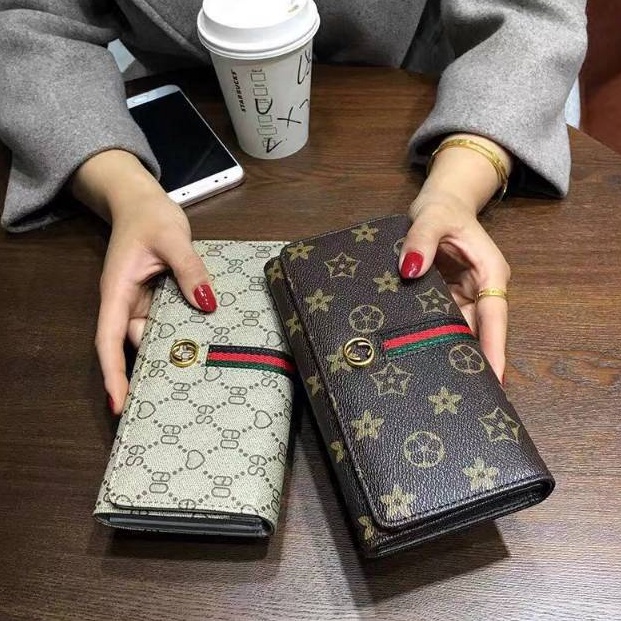 Paling Diminati Dompet Wanita Dompet Panjang Dompet Kulit PU High Quality / DW2W 911♔