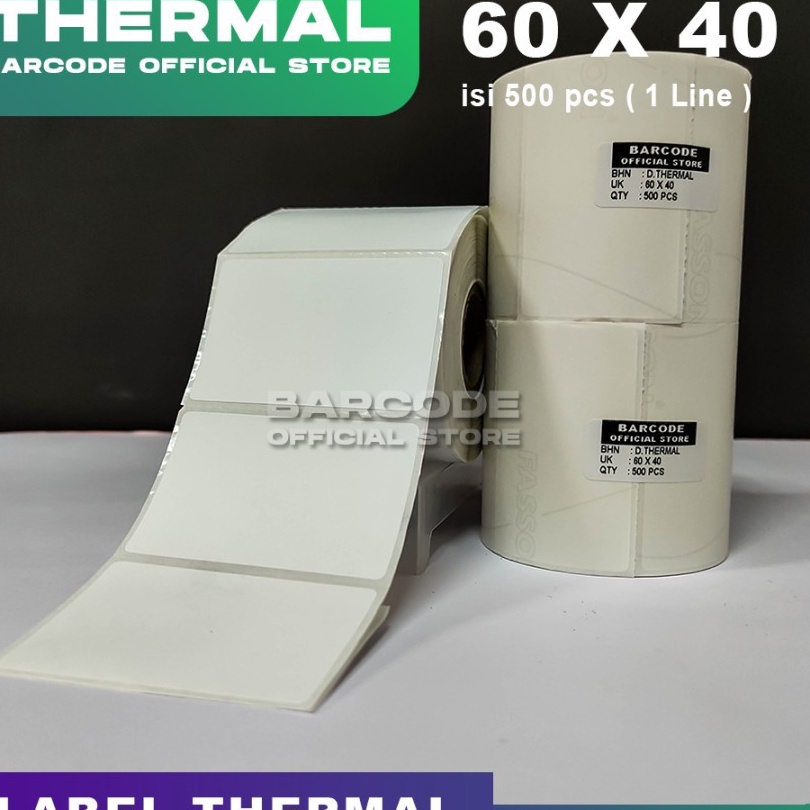 

LKGH2403㊧ Label Thermal Uk 60 X 40 / 60X40 MM / 60X40MM Sticker Barcode ㊌