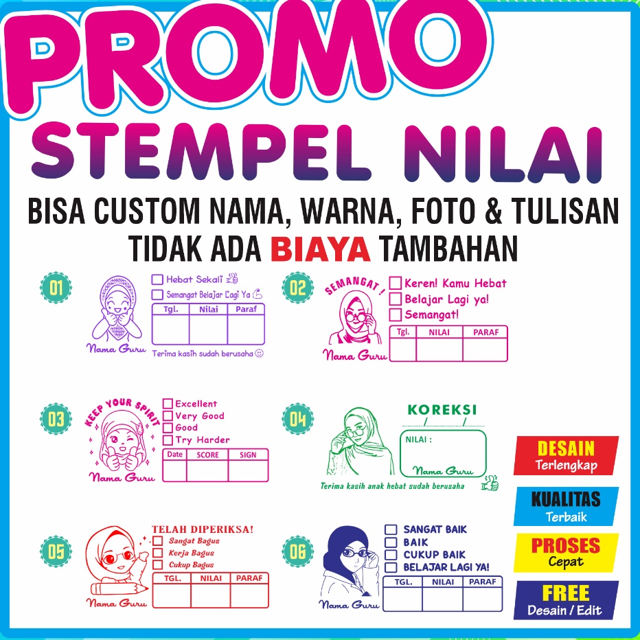 

ク VIII 6299 Stempel Nilai Guru / Penilaian / Koreksi / Checked / Reward 【F⚡ASH SALE✅】