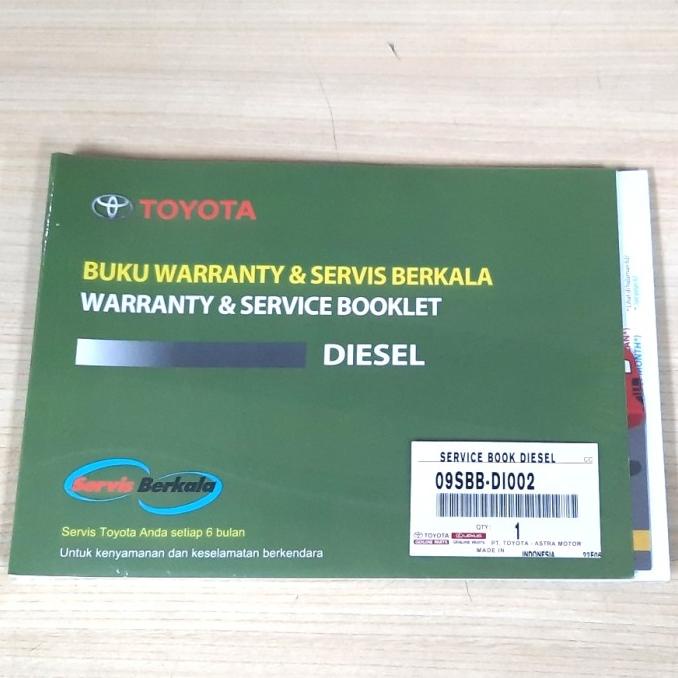 Service Book / Buku Service Toyota Mesin Diesel