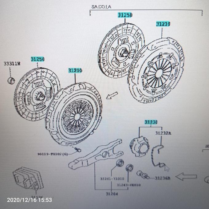Kopling Set Fortuner Hilux Diesel Original