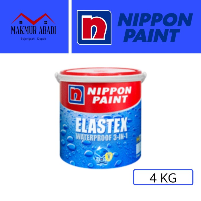 CAT TEMBOK ELASTEX 3 IN 1 WATERPROOF NIPPON PAINT 4KG