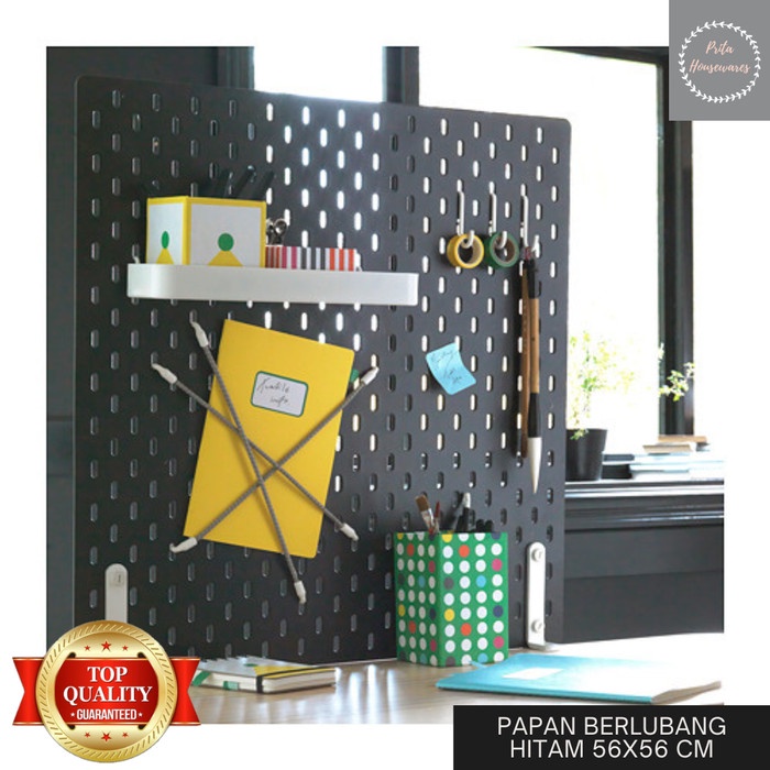 

Terlaris Papan Berlubang Pegboard Hitam 56X56