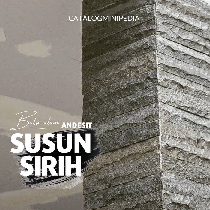 Batu Alam Andesit susun sirih 3 x 30