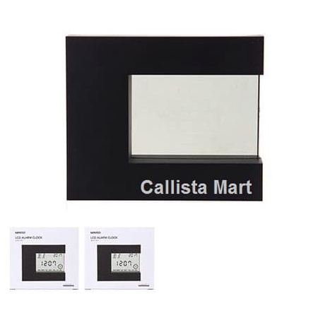 DISKON SPESIAL MINISO DIGITAL TRANSPARENT LCD ALARM CLOCK - JAM MEJA DIGITAL MINISO TERBARU