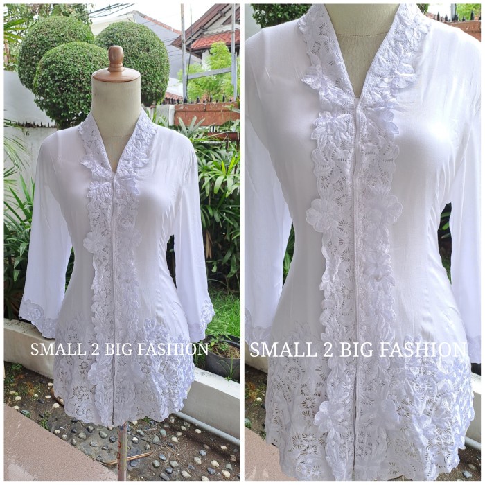 kebaya modern / kebaya encim / kebaya katun sari / kebaya bordir putih