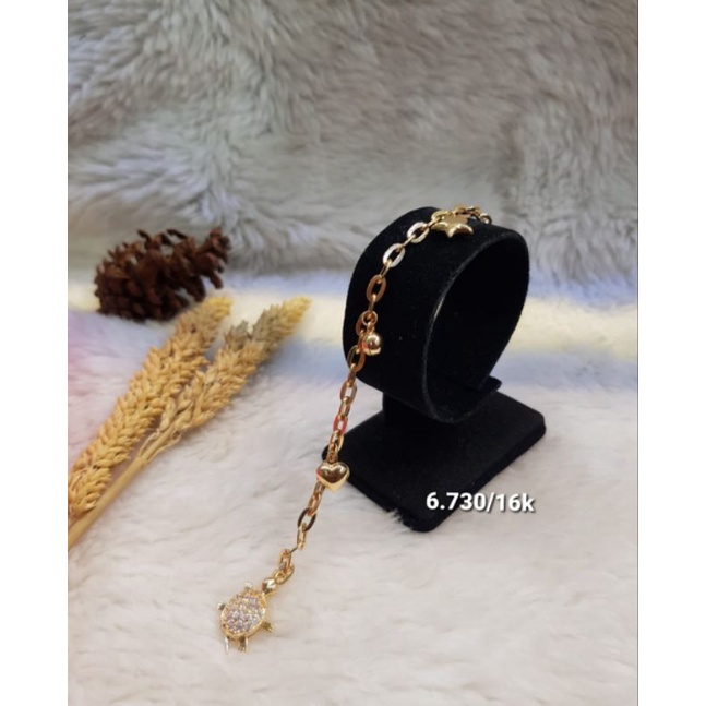 Gelang rantai emas 70 kura kura bintang