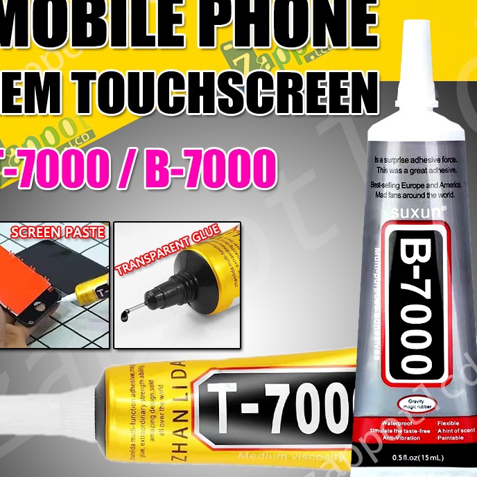 

✨Grosir✨ LEM B-7000 15ML Lcd Lem Touchscreen Hitam/FOR Transparent Mobile phone Repair Warped Screen Back Cover Strong Super Glue Adhesive !!