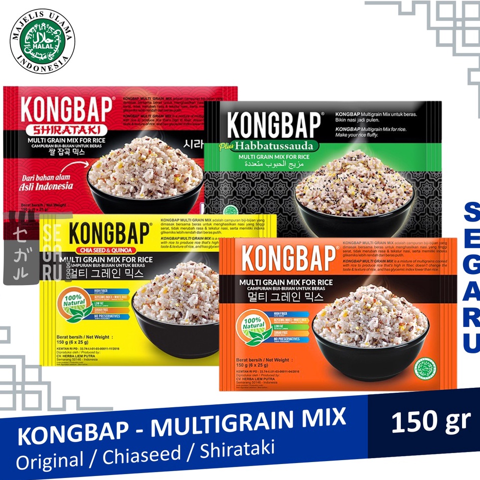 

Ready Stok Kongbap Multigrain Mix | Beras Sehat Korea Halal 150 gr (6pcs x 25gr)