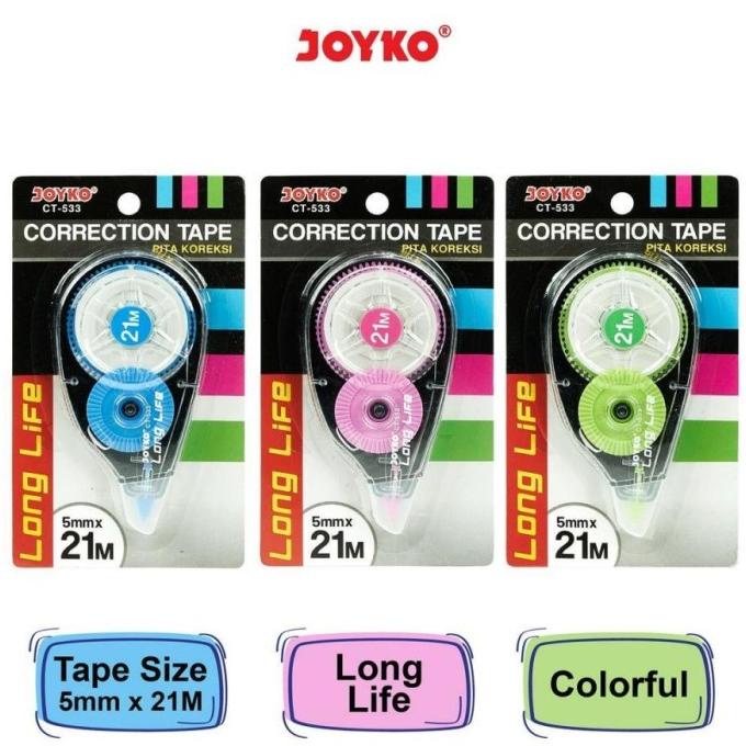 

Tip Ex Kertas / Correction Tape Joyko CT-533 sellanorimart
