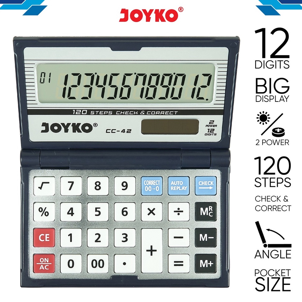 

Promo Calculator Kalkulator Joyko CC-42 12 Digits Check Correct IIA