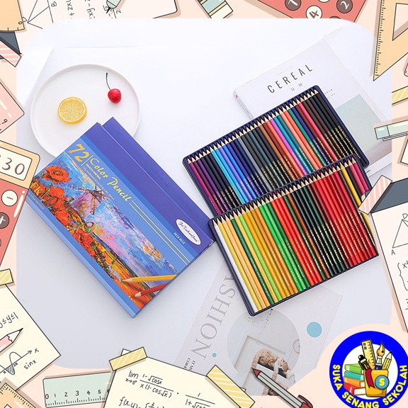 

Harga murah 72pcs Pensil Warna / Color Pencil S7004 34