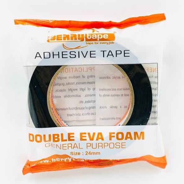 

DOUBLE SIDE TAPE FOAM BUSA BERRY 1" INCH 24 MM x 5 M SEKELAS NACHI